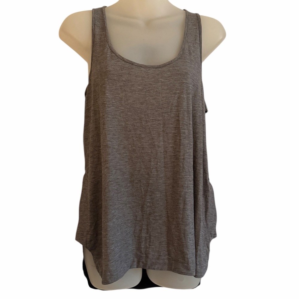 Derek Lam ioc for Athleta Tank Top- Mesh Back in Black, Gray Front Size Small
